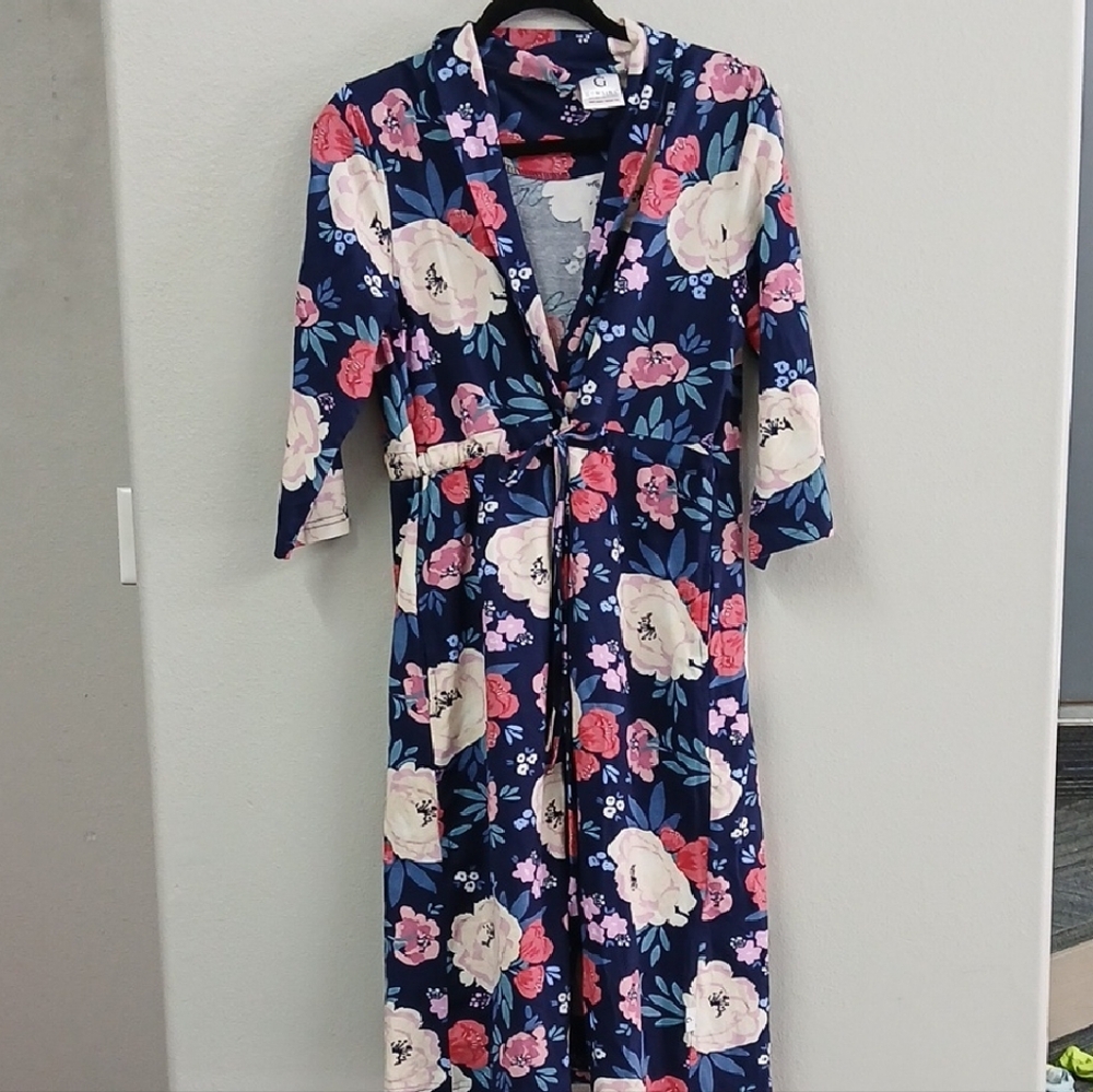 Floral Wrap Dress with Belt